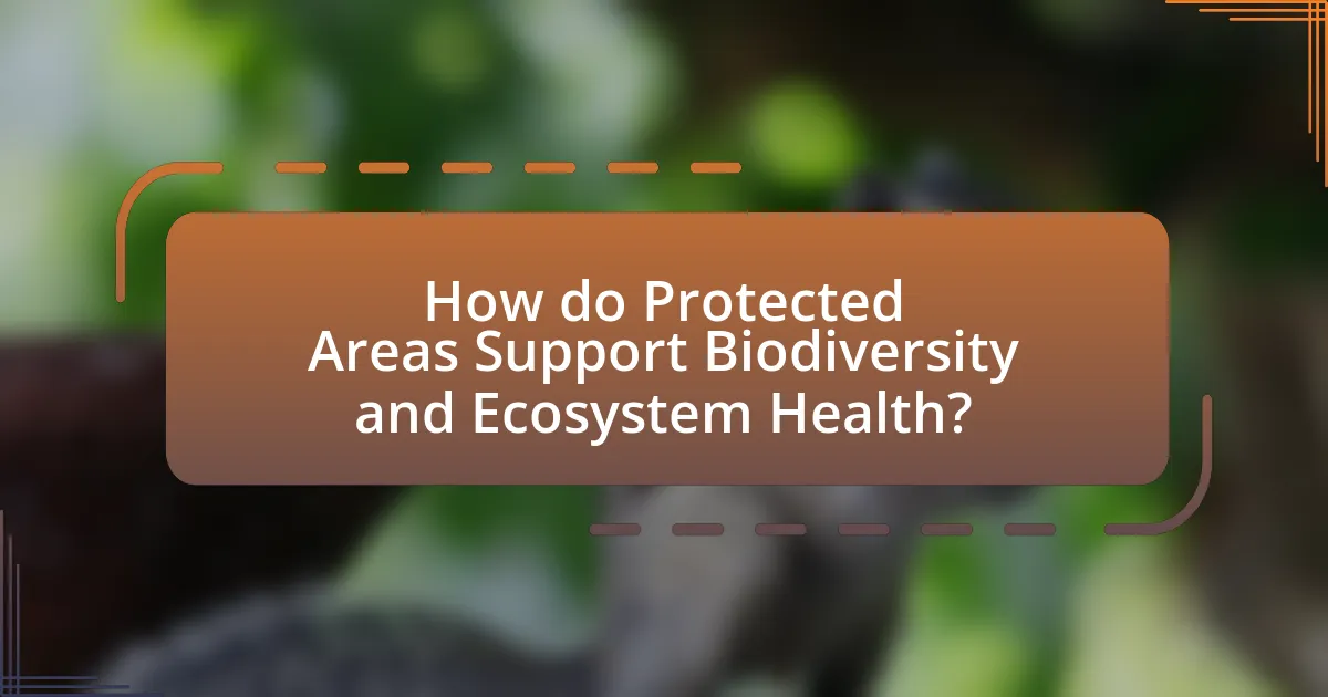How do Protected Areas Support Biodiversity and Ecosystem Health?