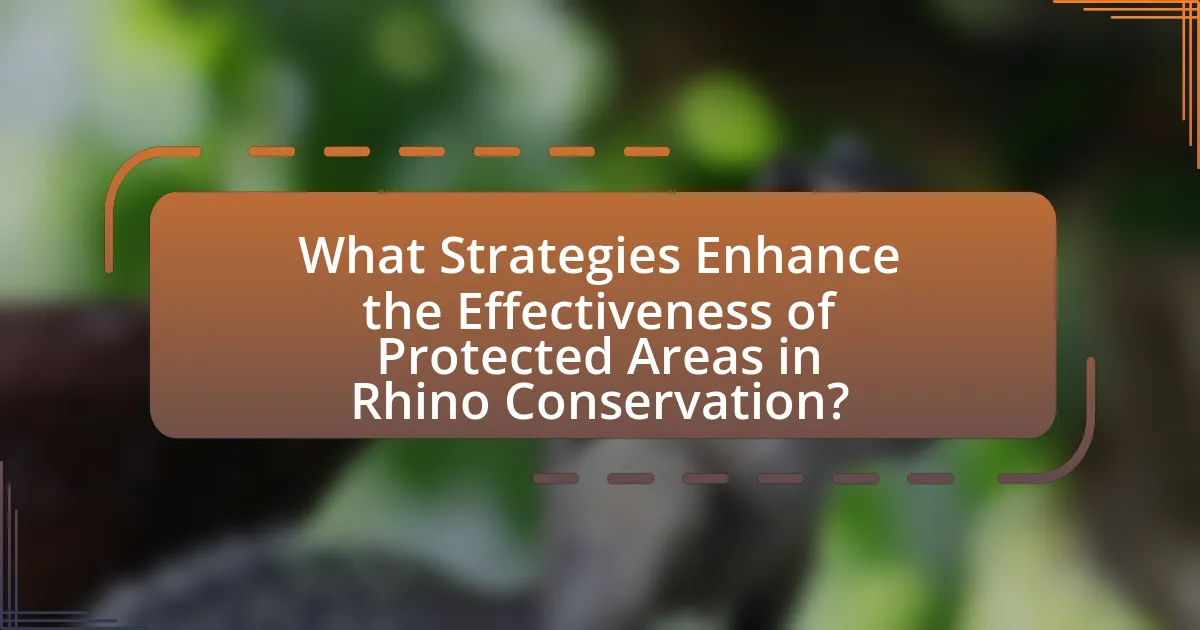 What Strategies Enhance the Effectiveness of Protected Areas in Rhino Conservation?